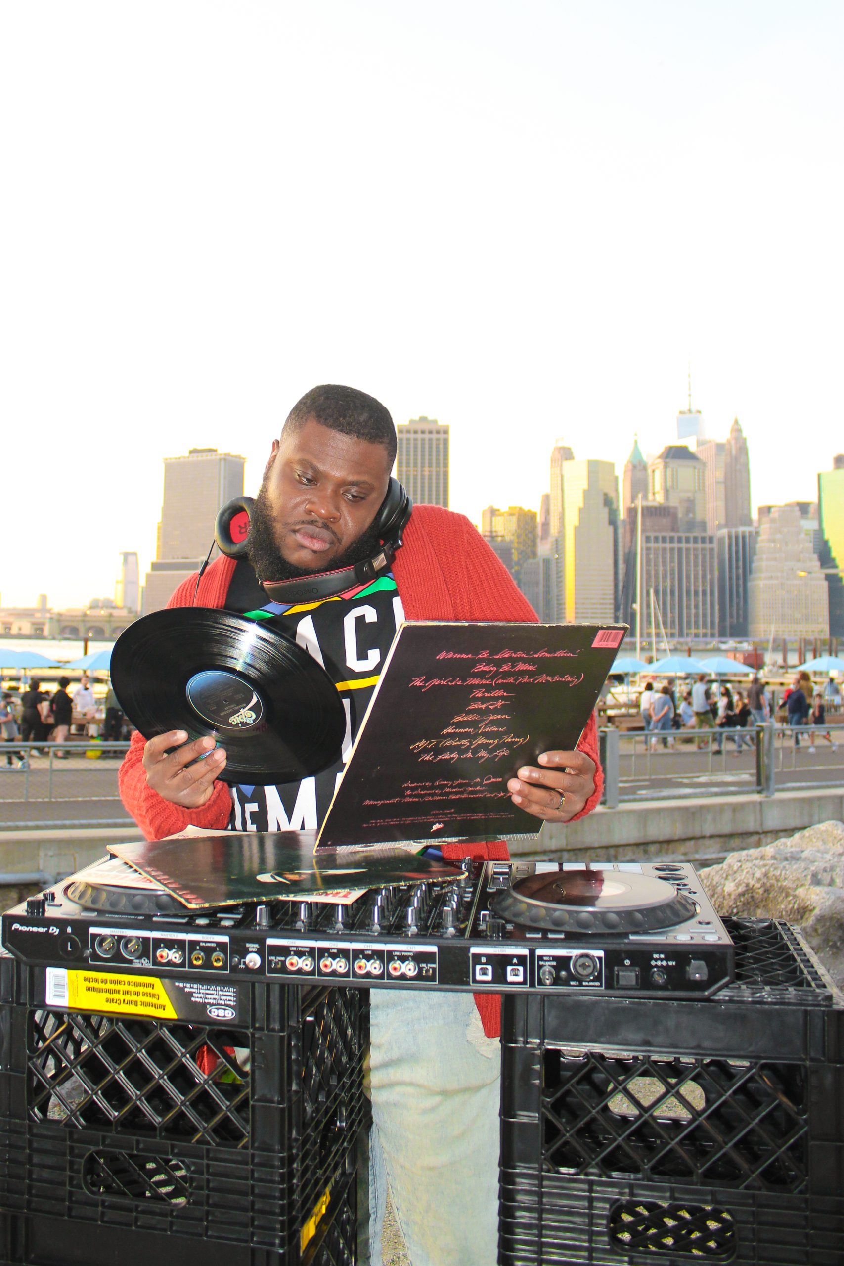 DJ Mackie founder of SpinLab Studios teaching students
